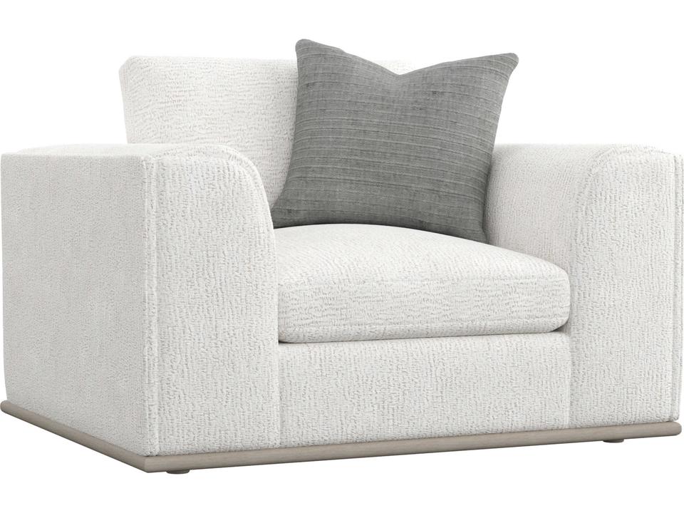 Prague Fabric Accent Chair 1 2 with Exposed Wood Base