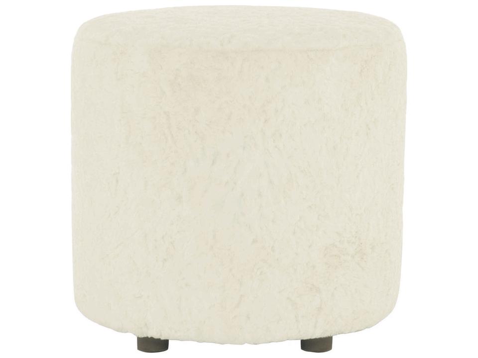 Pisa Round Upholstered Fabric Ottoman