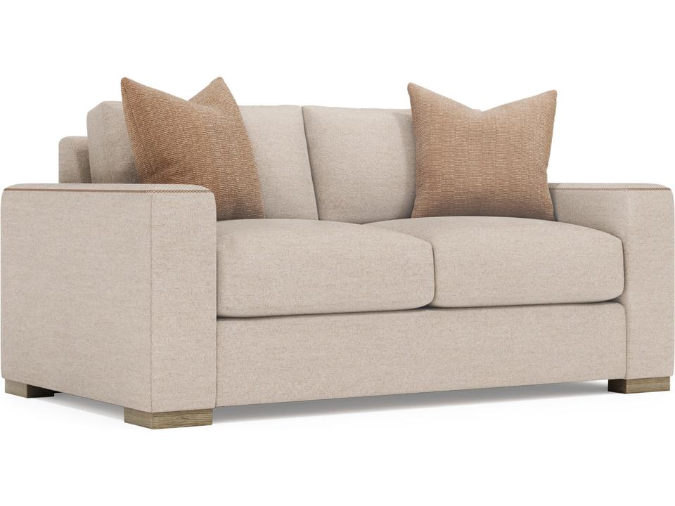 Beige tan Upholstered Loveseat