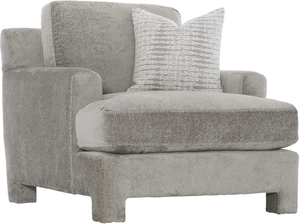 Mily Fabric Accent Chair with Track Arms and Feather Down Cushion