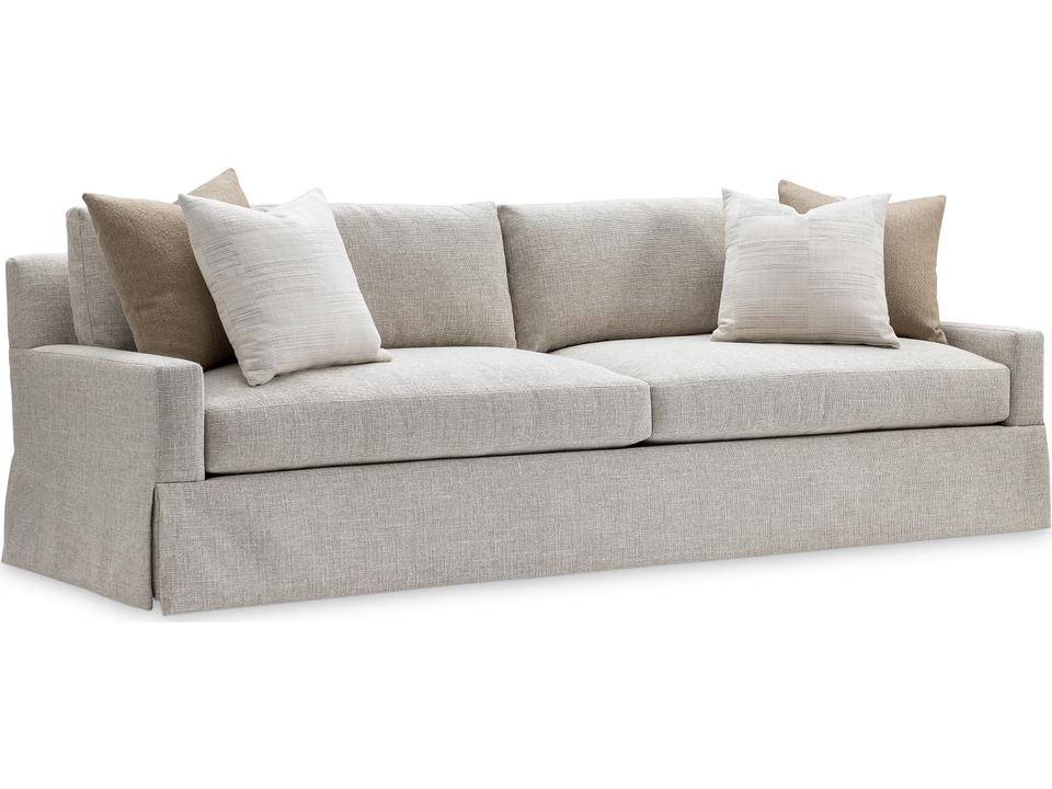 White cream Beige Upholstered Sofa