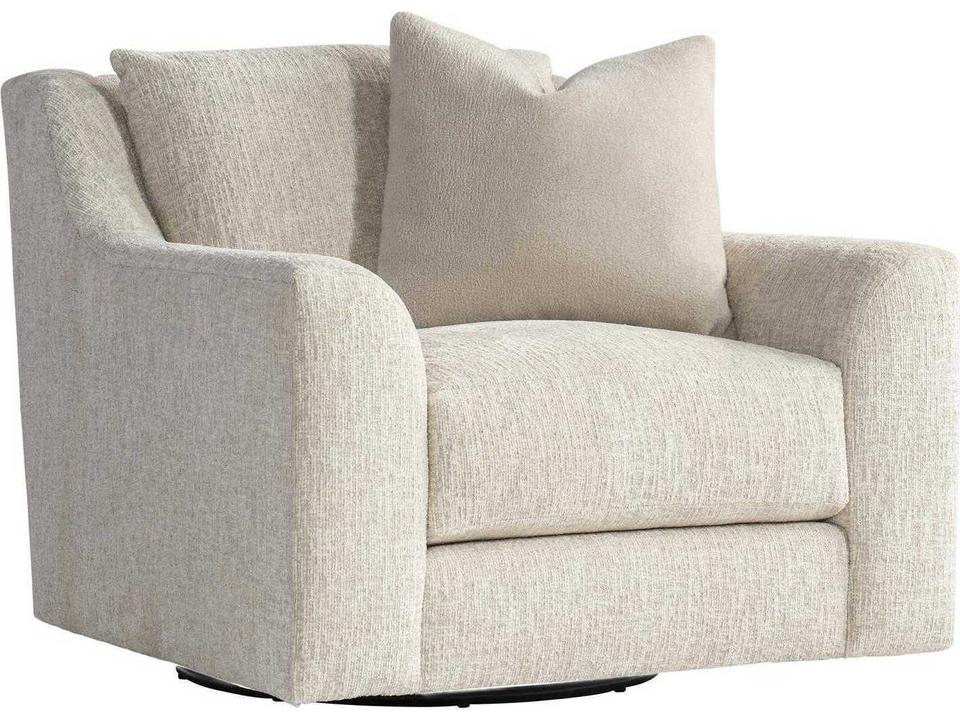 Gabi Upholstered Fabric Swivel Accent Chair