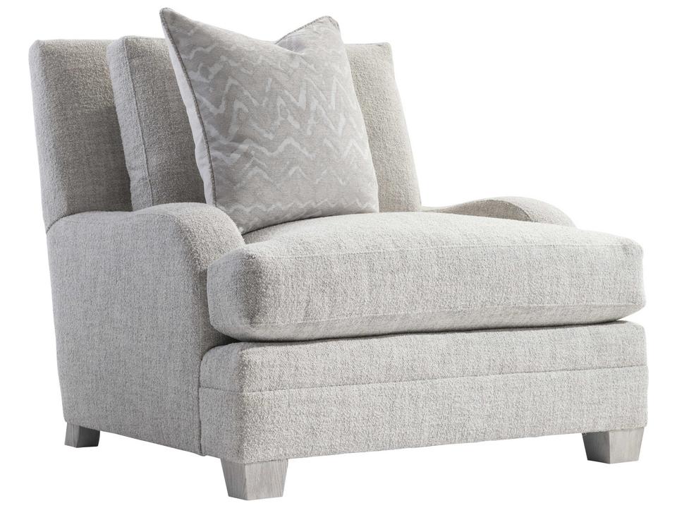 Rollins Fabric Accent Chair with Plush Feather Down Cushion in Weathered Bone