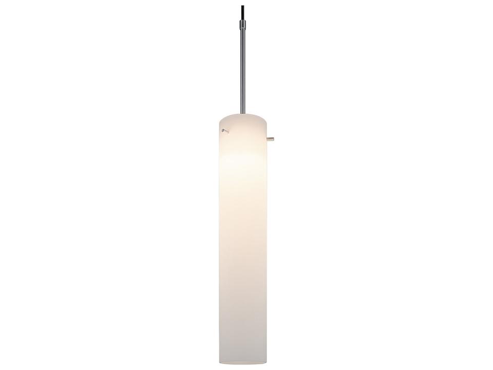 Titan 1-Light White Cased Glass Mini Pendant with Chrome Accents