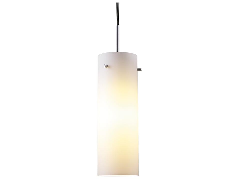 Titan 1-Light Mini Pendant in White Glass and Polished Chrome