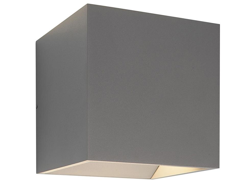 Outdoor Wall Sconce QB Collection Silver LED Cube