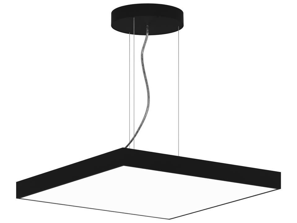 Jazz Square LED Pendant Light in Black Aluminum