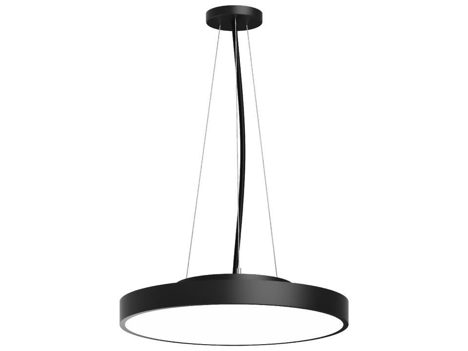 Rhythm Essentials 18-Inch Round Pendant Light in Matte Black Aluminum