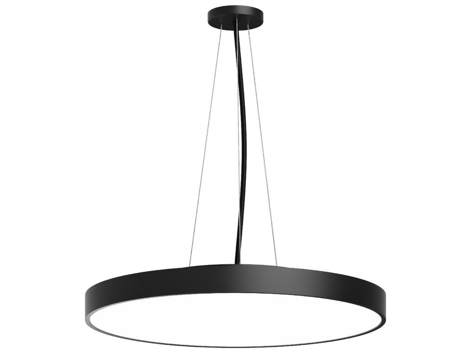 Rhythm Essentials Round LED Pendant Light in Black with PMMA Diffuser