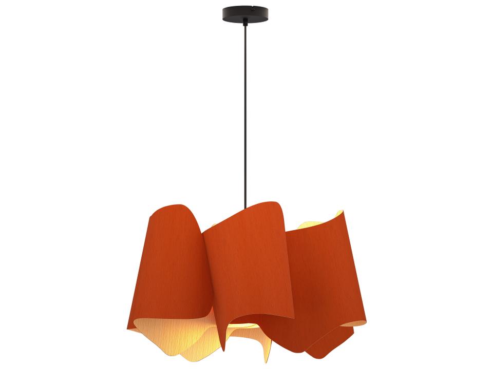Camila 1-Light Wood Pendant Light in Ash With Recycled Wood Veneer Shade