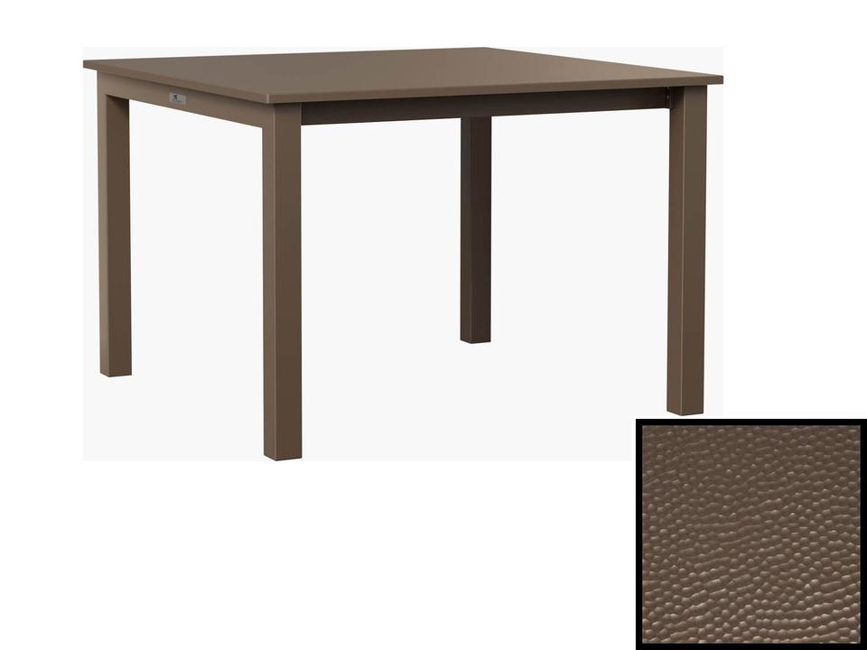 Berkley 42-62 Inch Expandable Square Outdoor Dining Table with Hammered Top