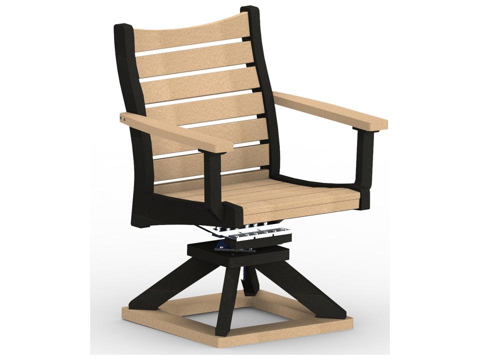 Bristol Recycled Plastic Swivel Rocker Dining Armchair