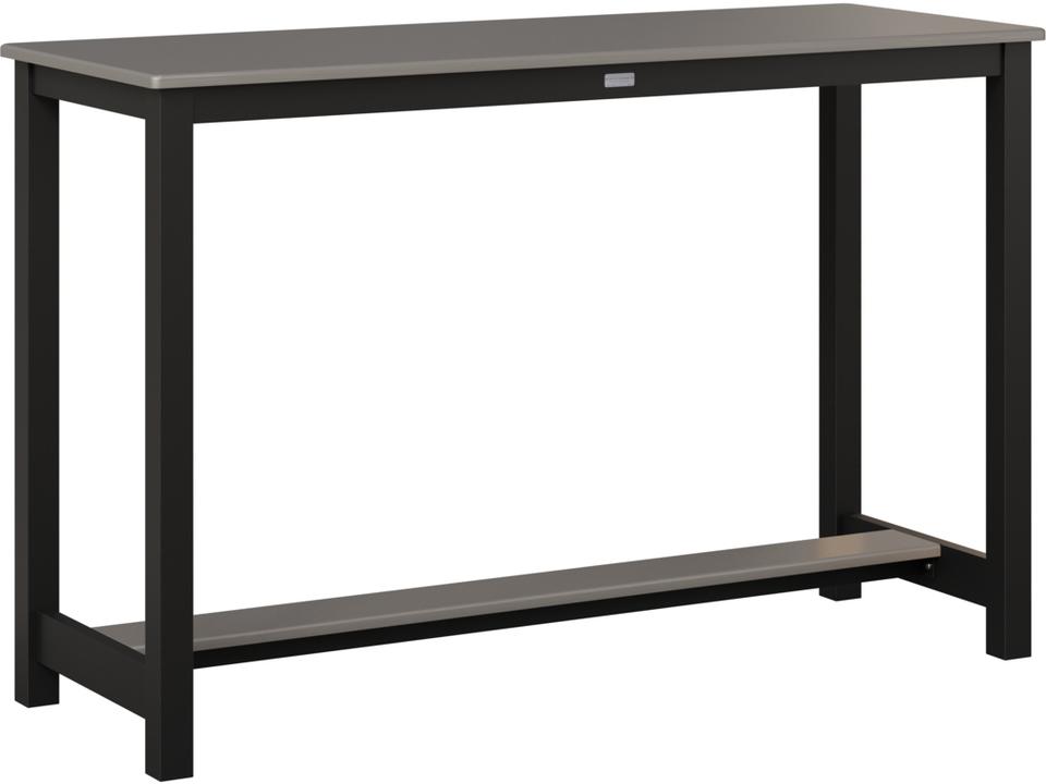 60 x 22 Rectangular Bar Height Table with Aluminum Base