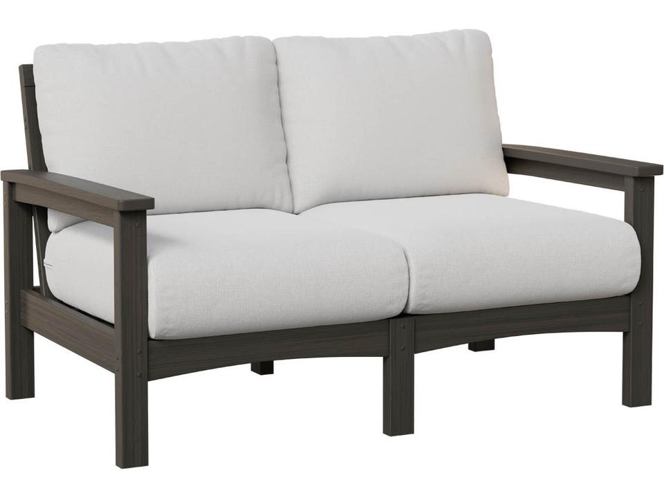 Camden Outdoor Recycled Plastic Loveseat with Cushions