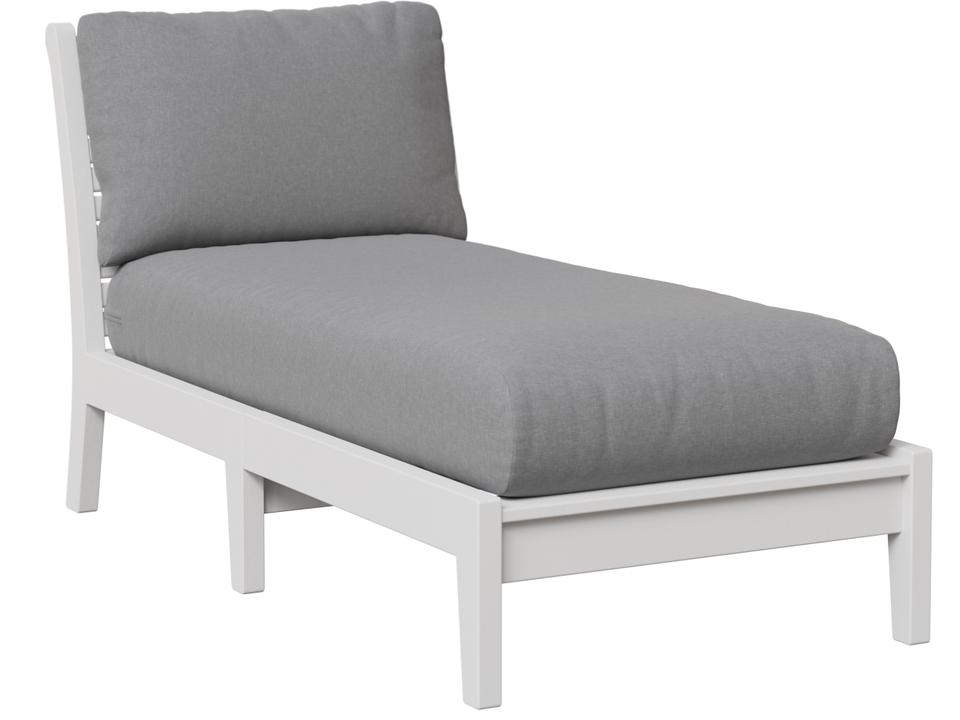 Classic Terrace Armless Outdoor Chaise Lounge in Weather-Resistant Recycled Poly Lumber