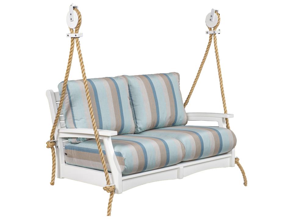 Classic Terrace 2-Person HDPE Outdoor Loveseat Swing