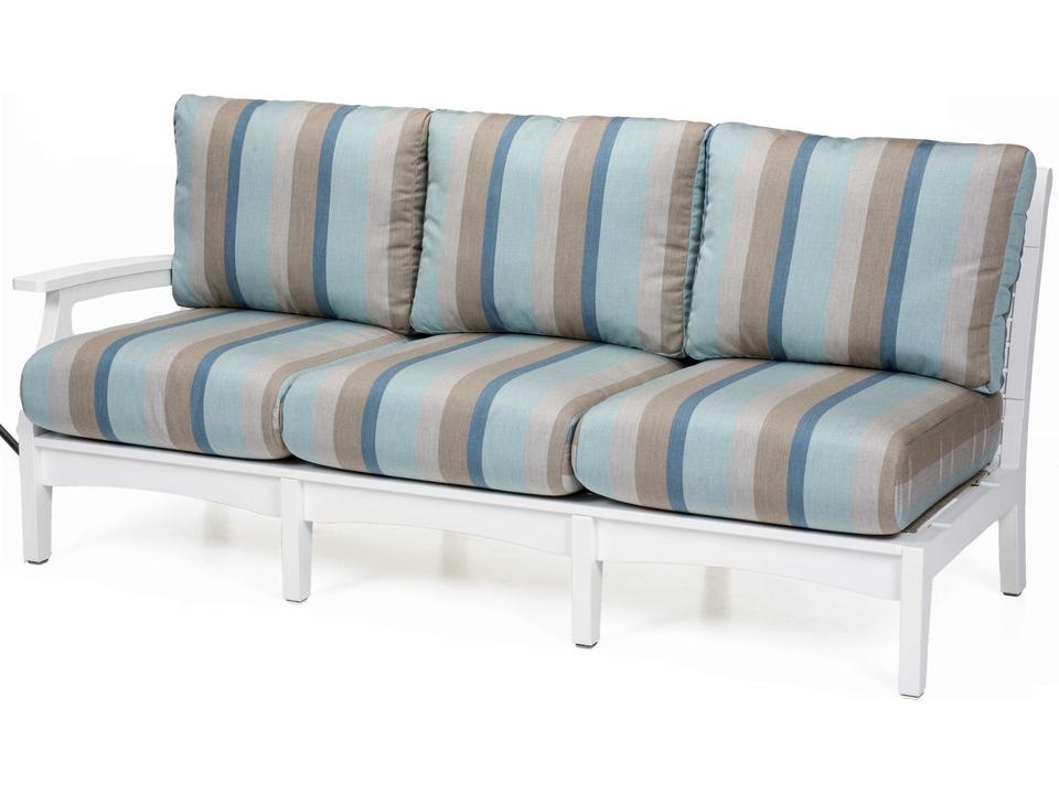 Classic Terrace Right Arm Sofa in HDPE Poly Lumber with Cushions