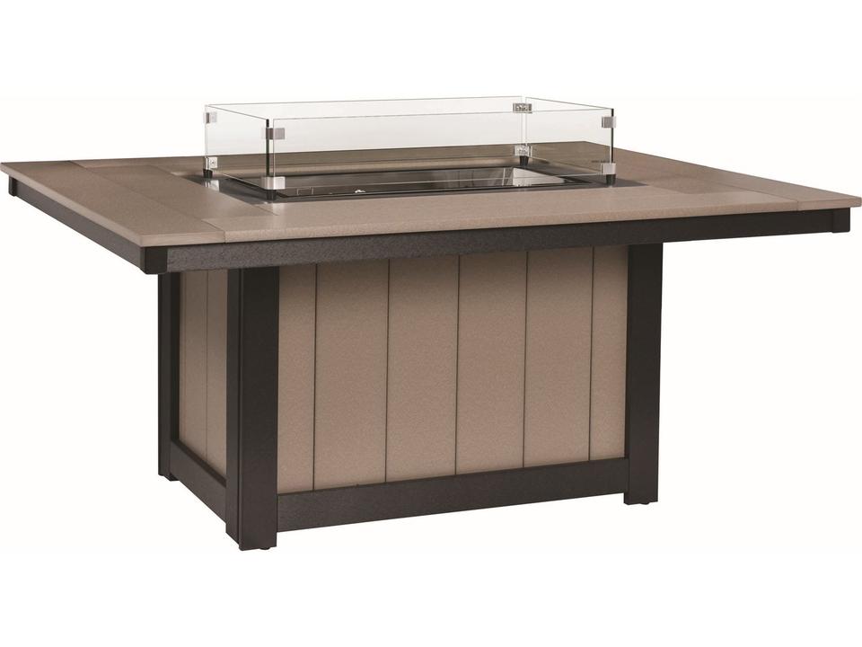 Donoma Rectangular Poly Lumber Fire Pit Table