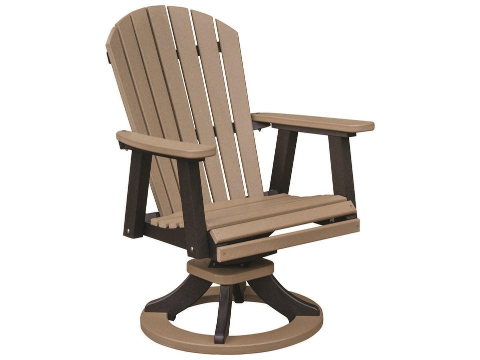 Comfo-Back Swivel Rocker Dining Armchair in Recycled Plastic