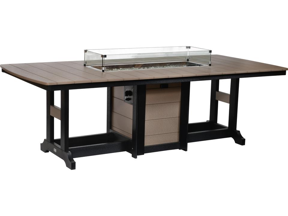 Garden Classic 96-Inch Rectangle Fire Dining Table in Poly Lumber