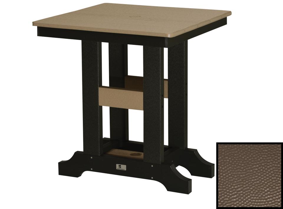 Garden Classic 28 Inch Square Counter Height Table Hammered Top