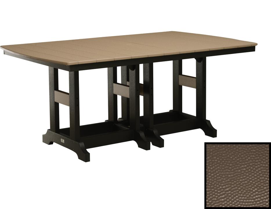 Garden Classic 72 Inch Rectangle Dining Table Hammered Poly Lumber