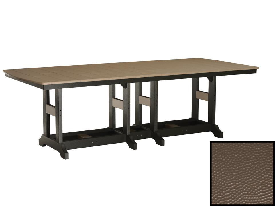 Garden Classic 44x96 Rectangular Counter Table with Hammered Top