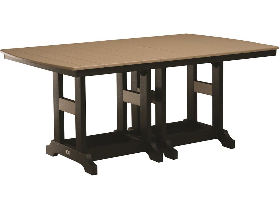 Garden Classic 44x72 Inch Rectangular Counter Table Recycled Poly Lumber
