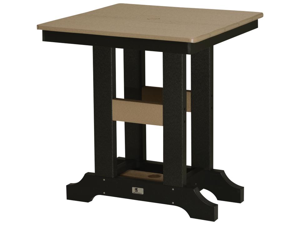 Garden Classic 28-Inch Square Bar Height Dining Table in Recycled Plastic