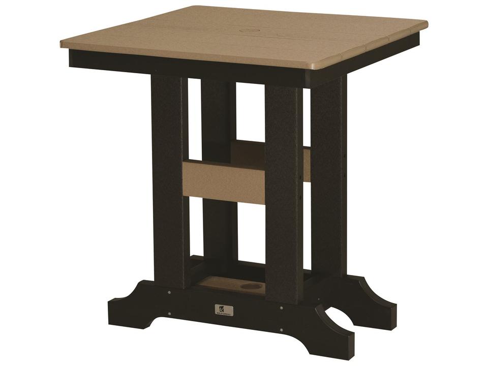 Garden Classic 28-Inch Square Outdoor Dining Table in Poly Lumber