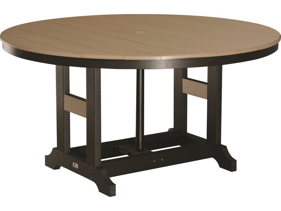 Garden Classic 60-Inch Round Outdoor Bar Table Poly Lumber