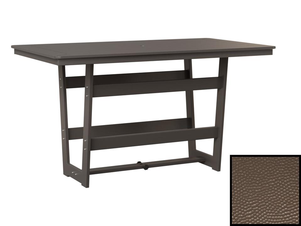 Hudson Hammered Finish 40-Inch Square Bar Table