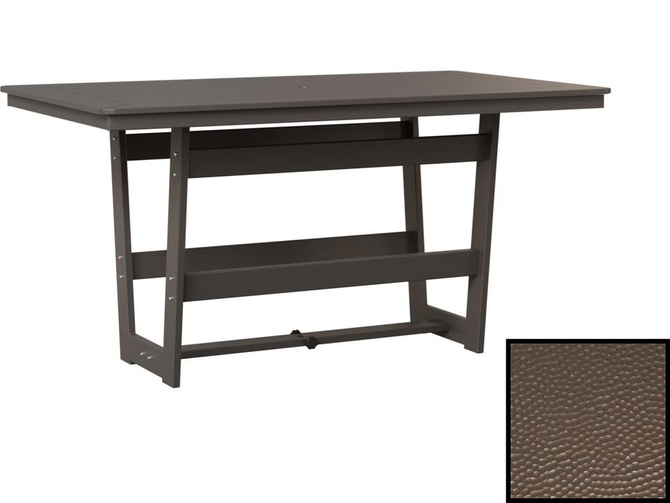 Hudson Square Counter Height Table with Hammered Poly Top