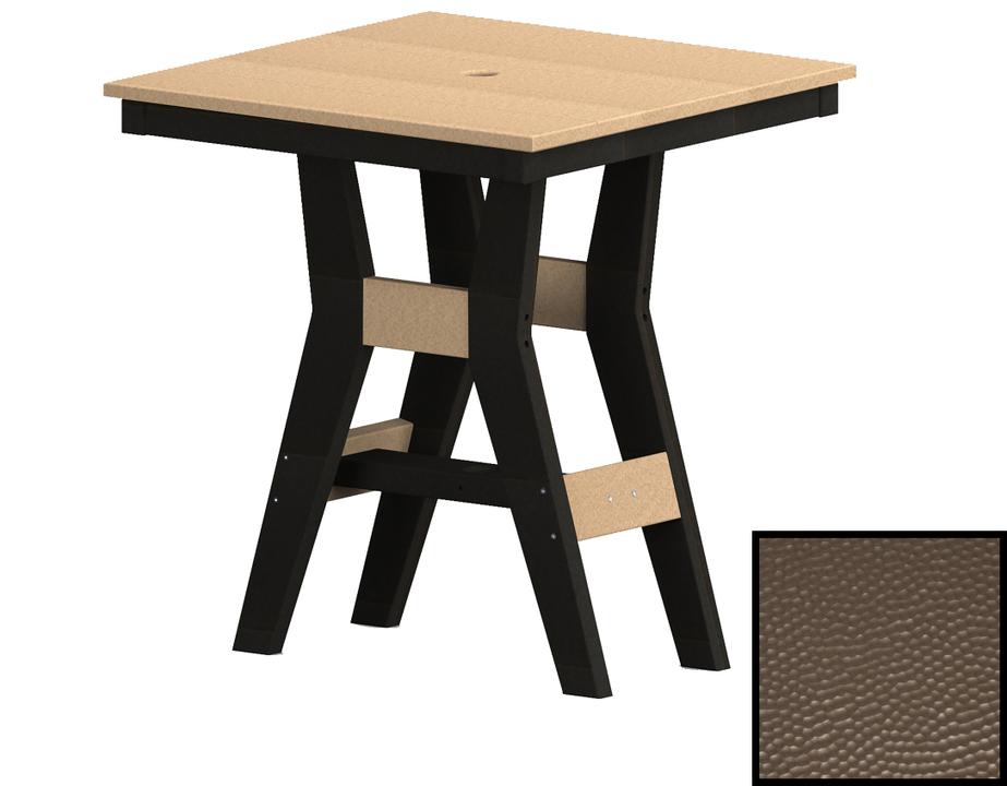 Harbor 28-Inch Square Bar Table with Hammered Top