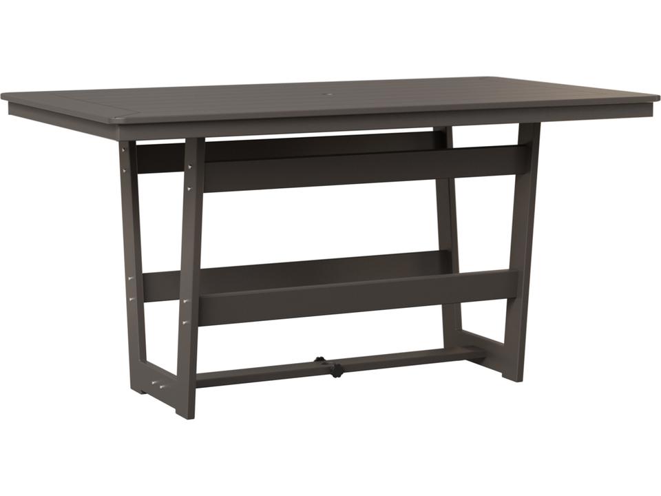 Hudson 70-Inch Rectangle Outdoor Counter Table Recycled Poly Lumber