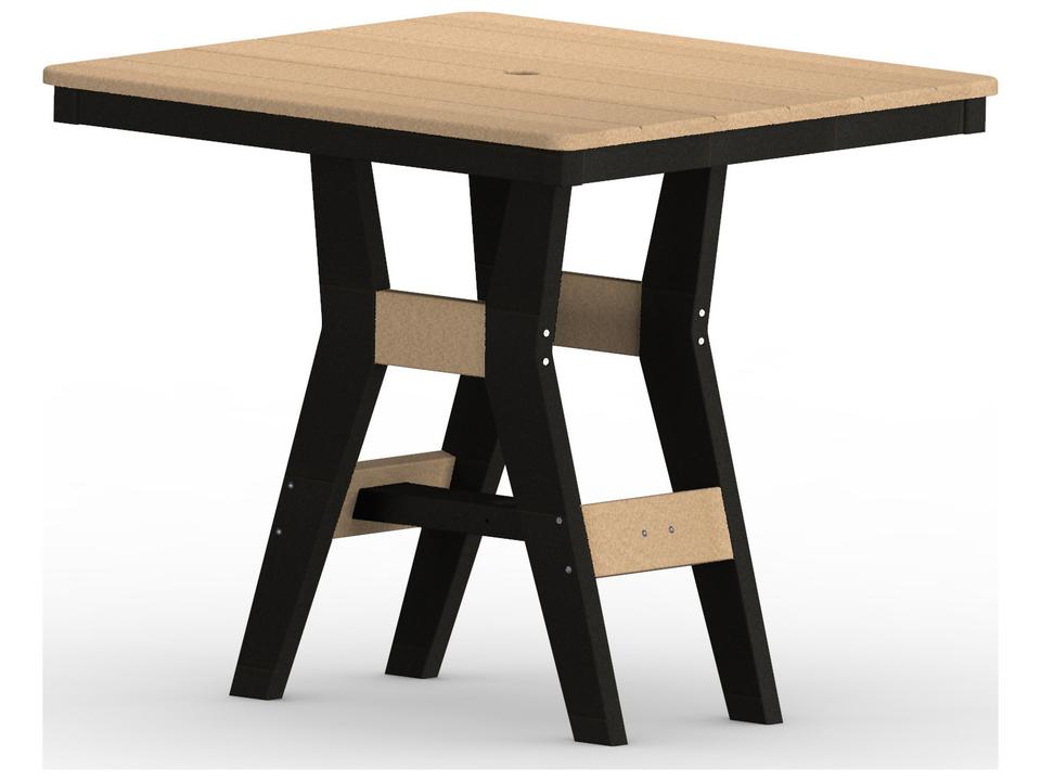 Harbor 33 Inch Square Poly Lumber Bar Table