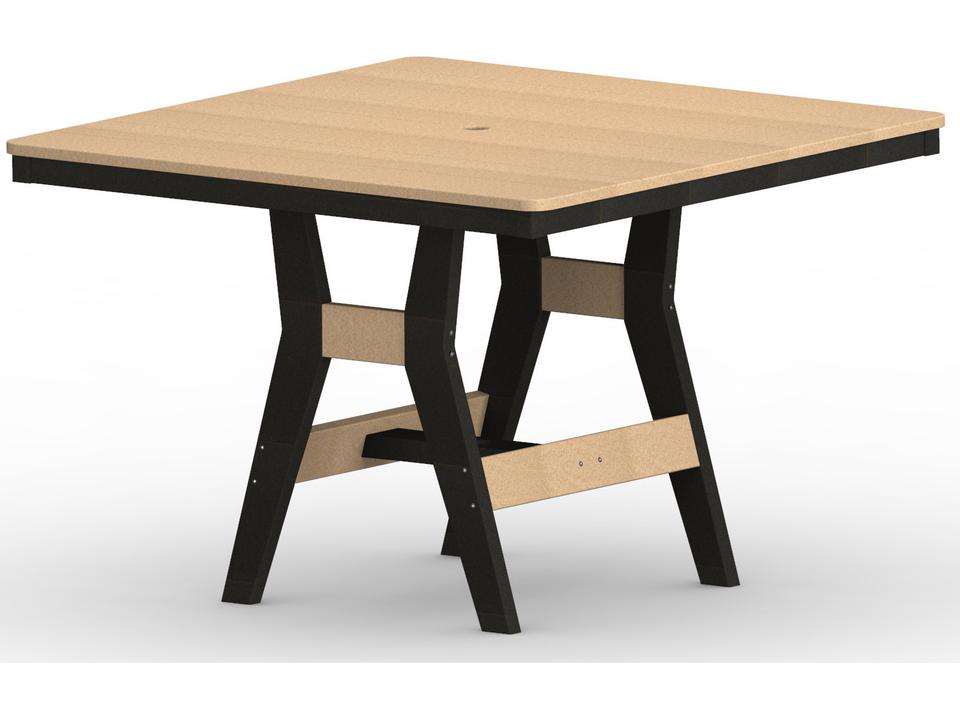 Harbor 44-Inch Square Dining Table in HDPE Poly Lumber