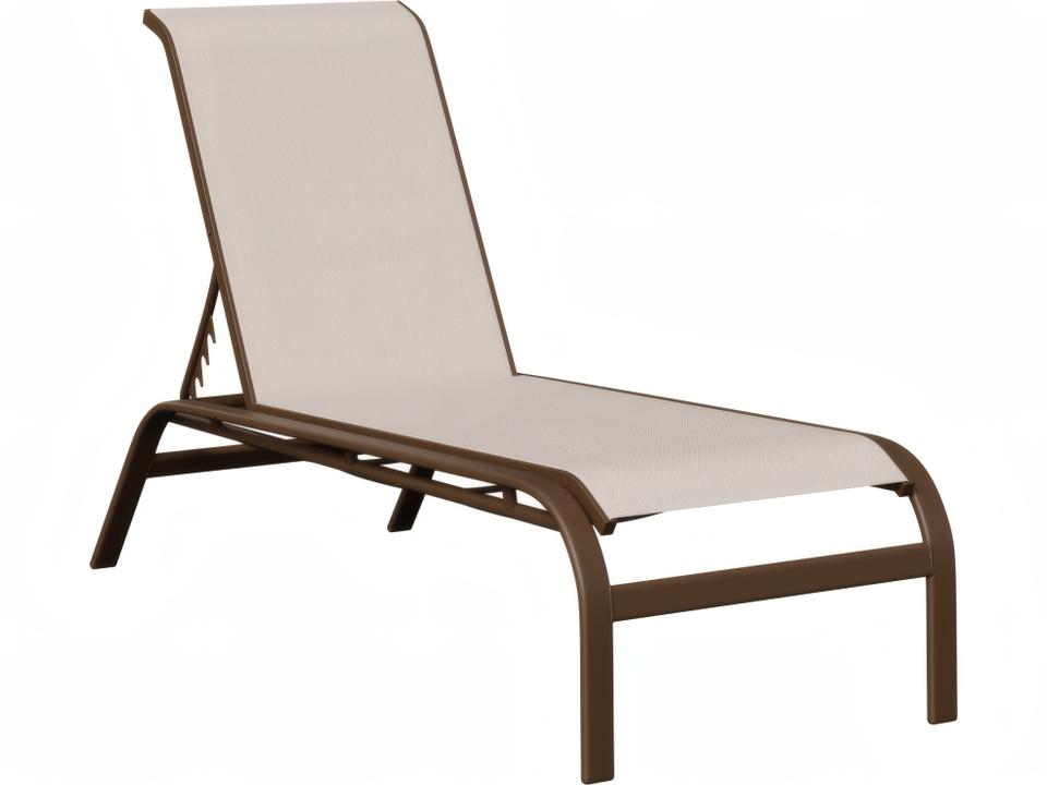 Murphy Armless Aluminum Sling Chaise Lounge in Multiple Finishes