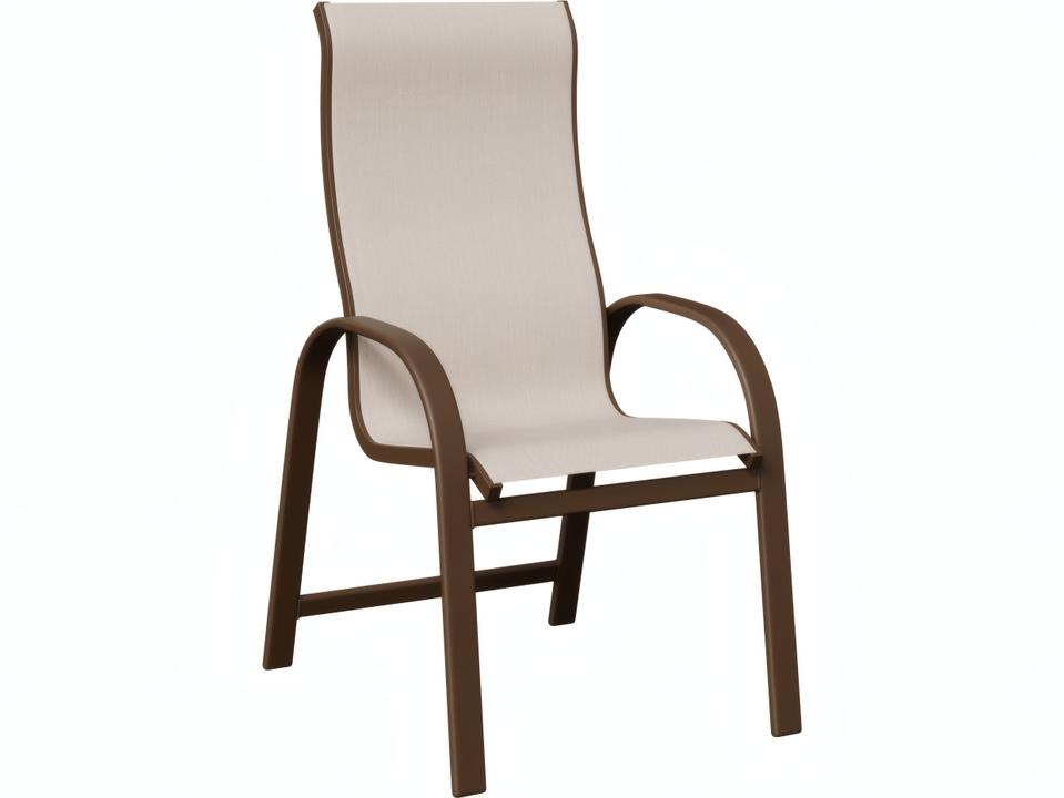 Murphy High Back Regular Sling Outdoor Dining Armchair in Poly Lumber