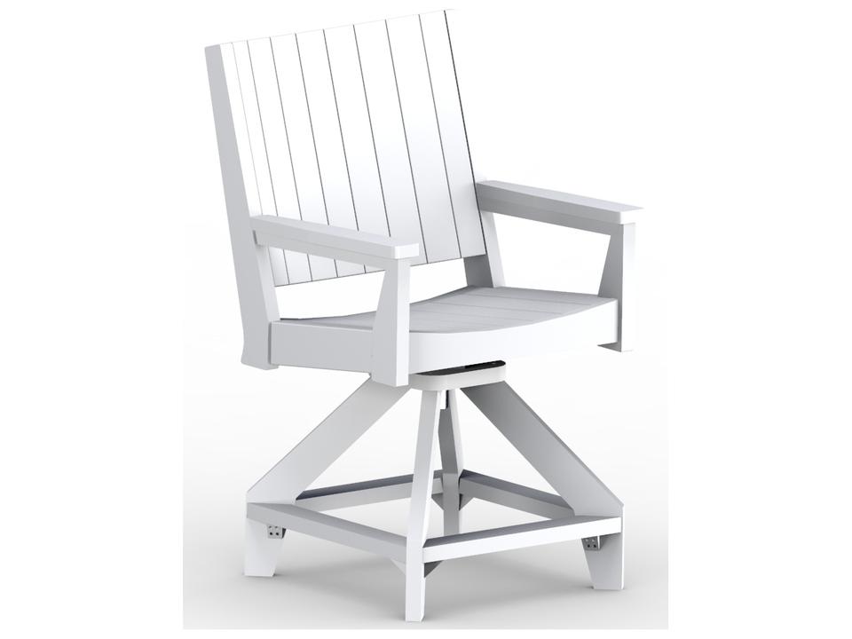 Mayhew Outdoor Poly Lumber Swivel Counter Chair