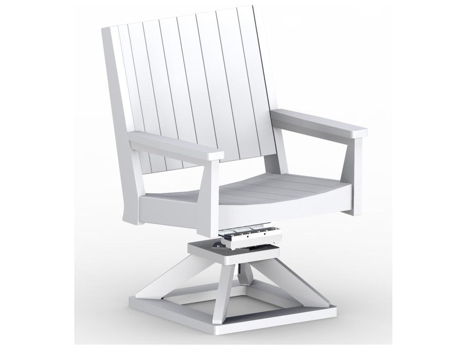 Mayhew Chat Swivel Rocker Dining Armchair Poly Lumber