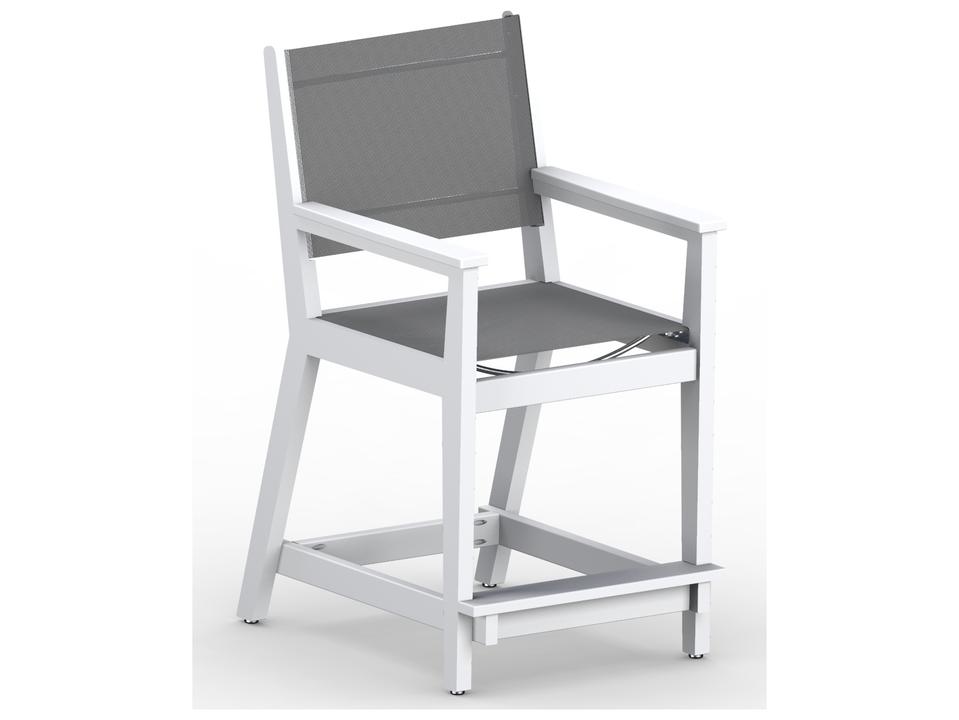Mayhew Sling Counter Arm Chair in HDPE Poly Lumber
