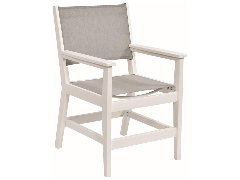 Mayhew Sling Outdoor Dining Armchair in Poly Lumber