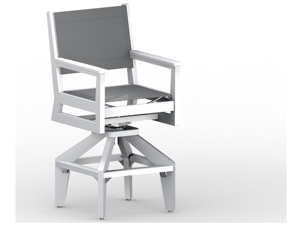 Mayhew Sling Recycled Plastic Swivel Bar Chair