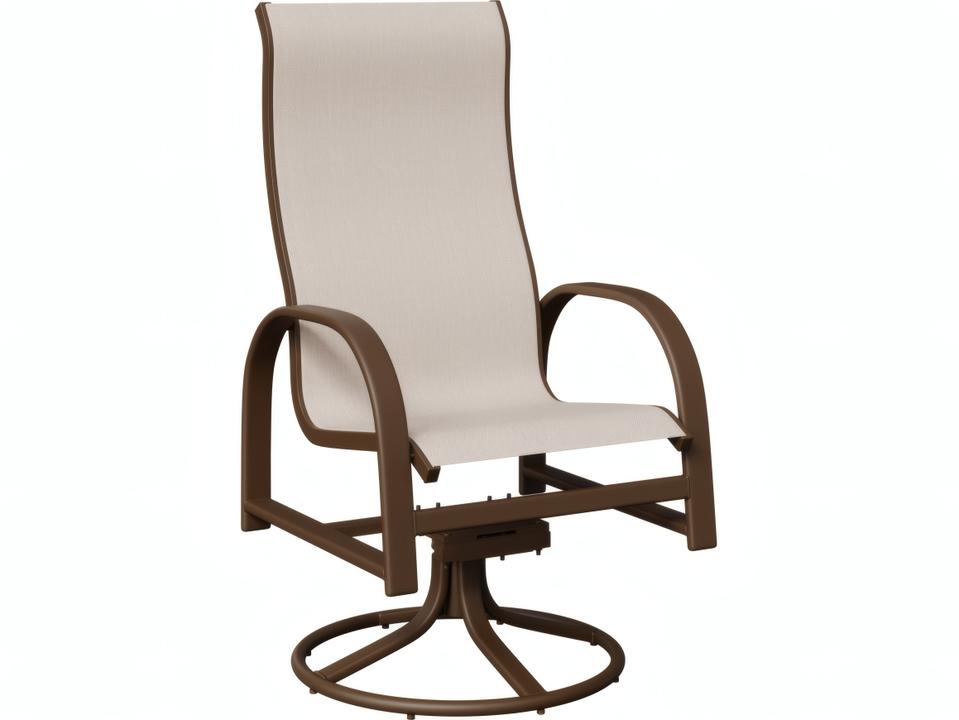 Murphy High Back Sling Swivel Rocker Dining Armchair