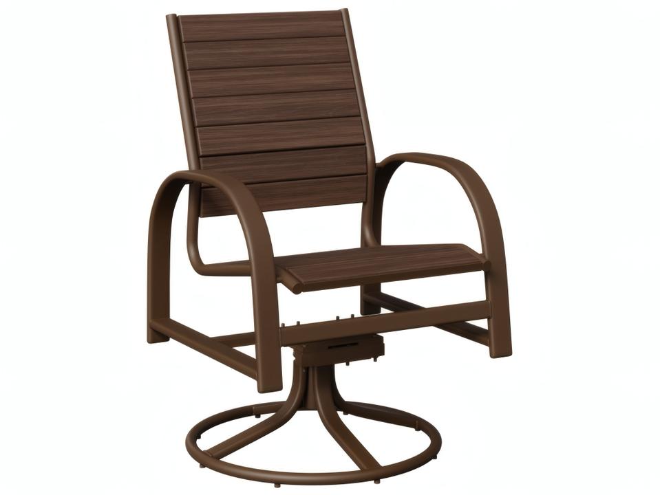 Murphy Poly Swivel Rocker Dining Armchair in HDPE