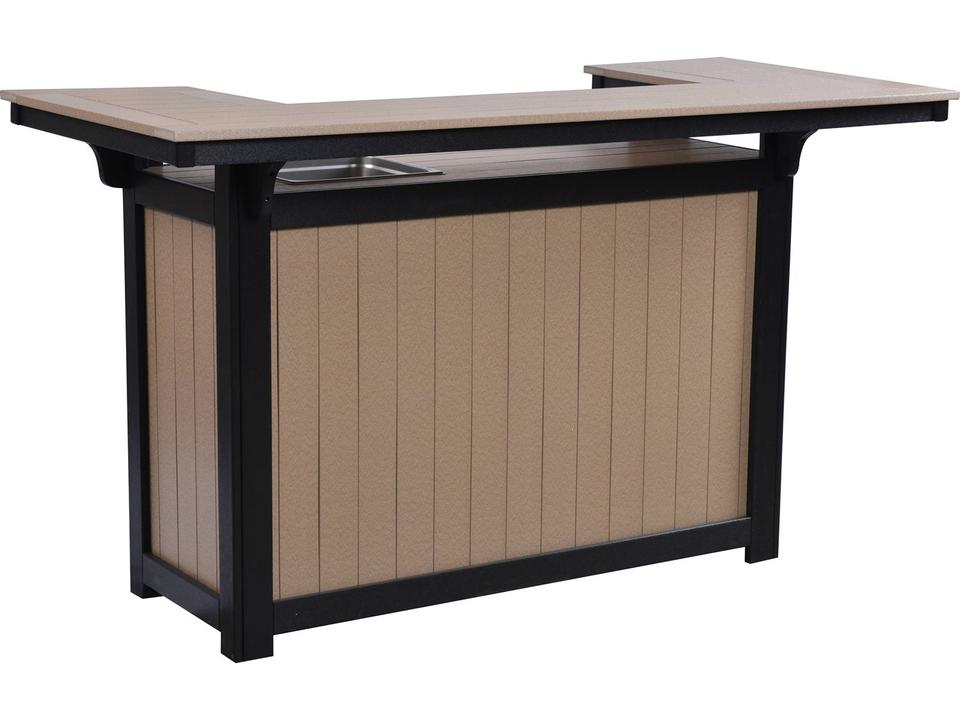 Odyssey Outdoor Island Bar with Ice Bowl in Recycled Plastic