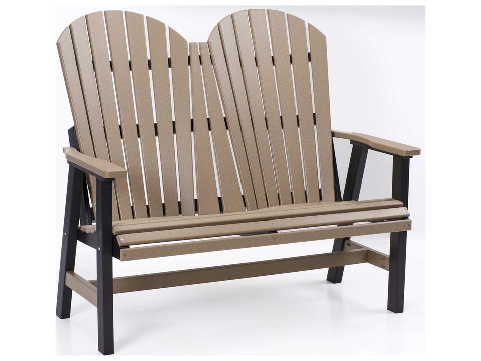 Comfo Back 2-Seat HDPE Poly Lumber Outdoor Loveseat