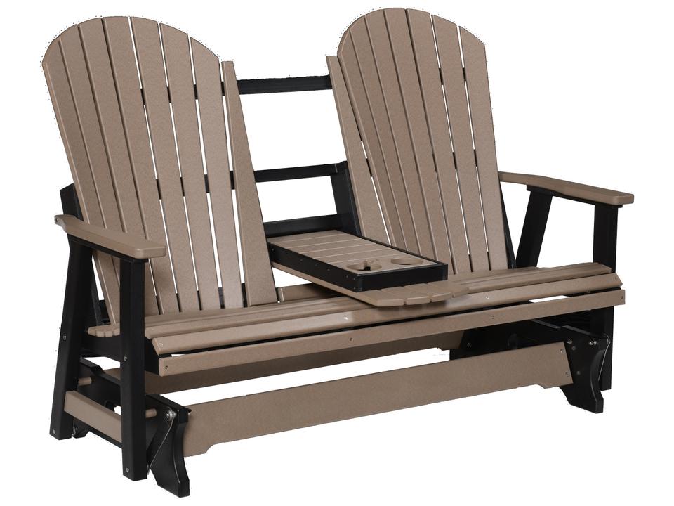 Comfo-Back 3-Seat Poly Lumber Outdoor Glider with Console