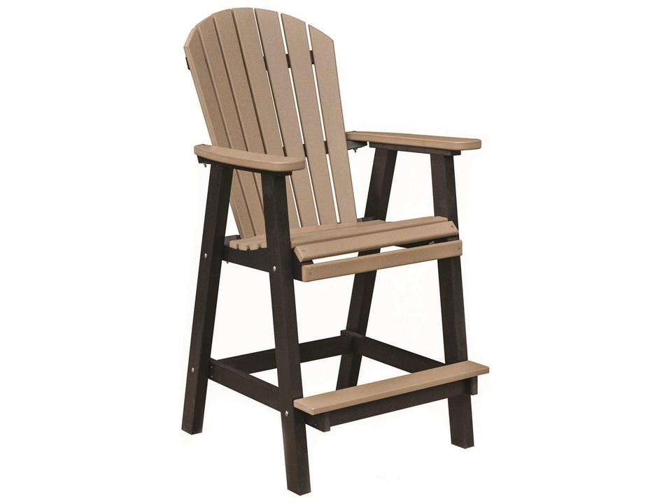 Comfo-Back HDPE Recycled Plastic Outdoor Bar Chair